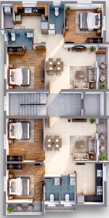 Typical Floor Plan (1st, 2nd & 3rd Floor) – Sri Guru Rayar, Mahadevan Nagar, Selaiyur, East Tambaram, Chennai