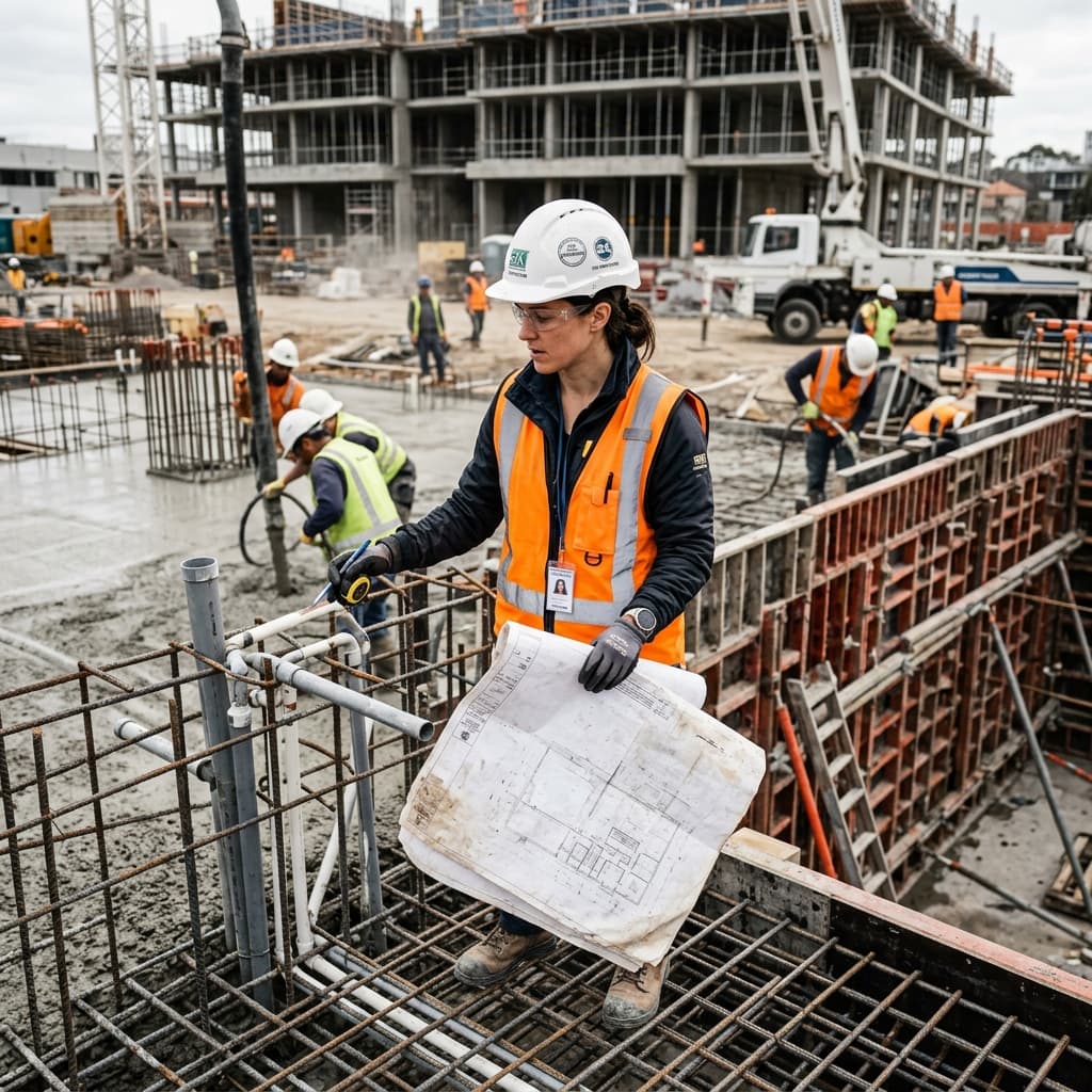 Engineer-led site supervision during a Chennai home construction